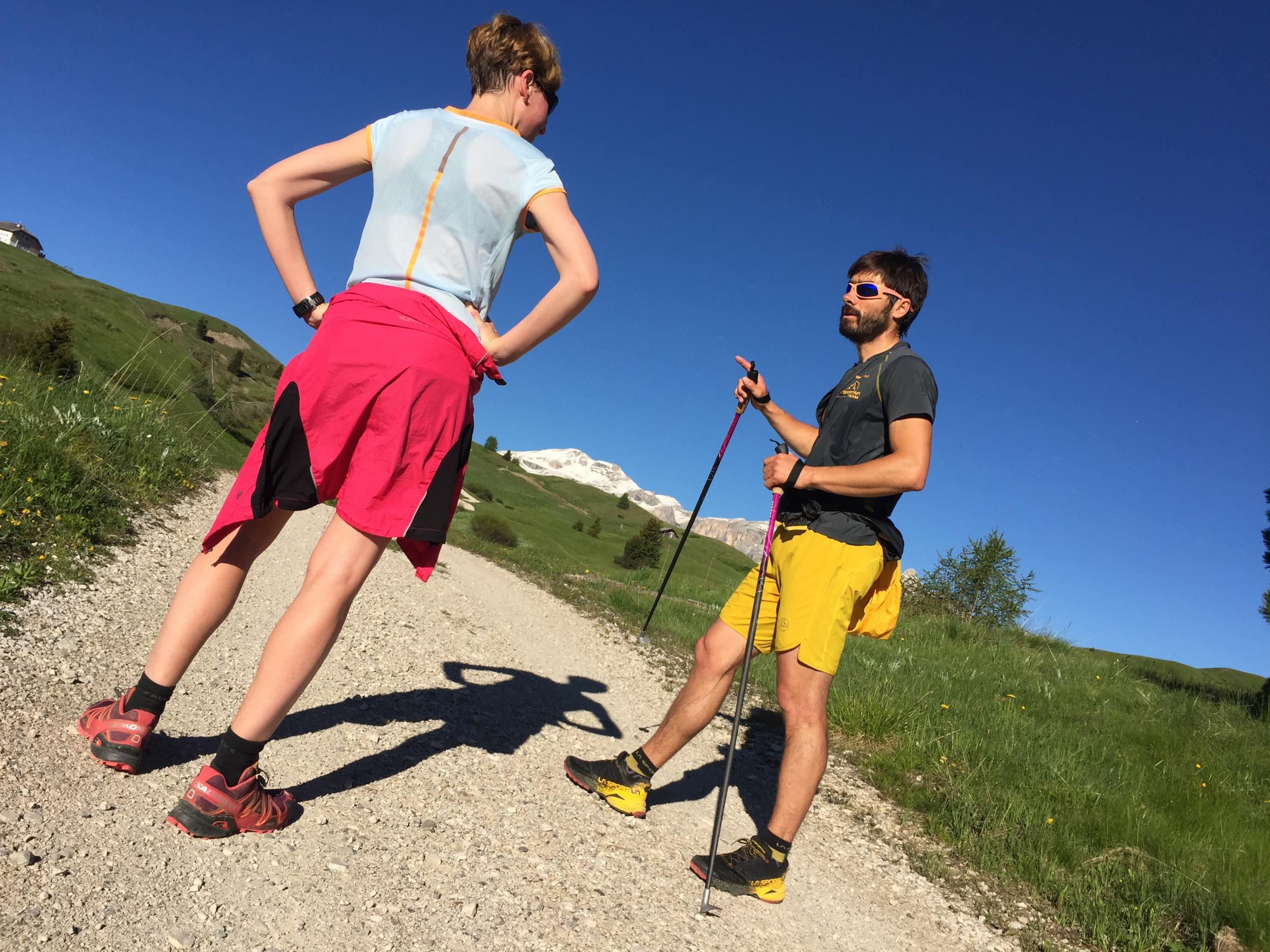 Filippo gives Sarah a pep talk