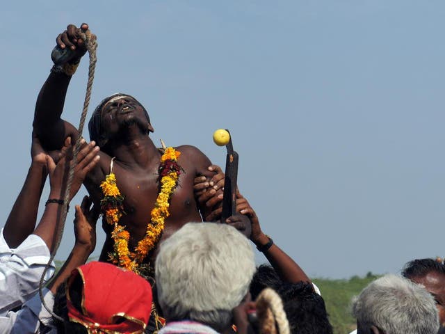 An act of religious devotion in southern India