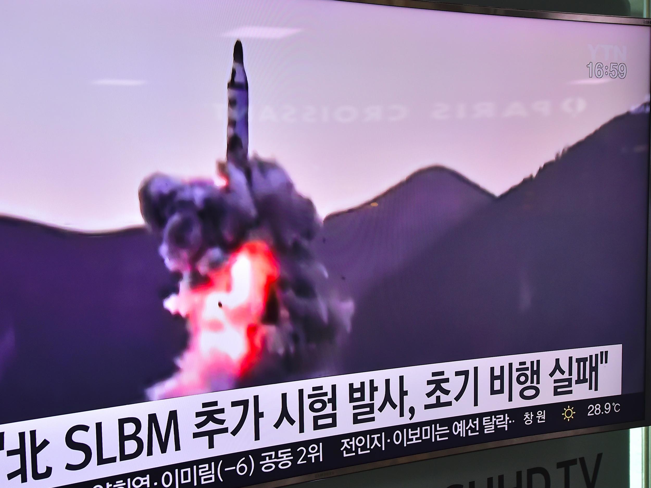 Footage of a North Korean missile launch on July 9 2016