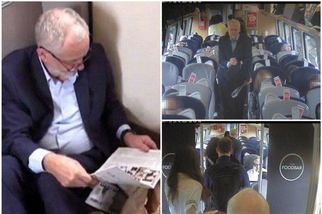 Virgin Trains released CCTV appearing to contradict Mr Corbyn's claims