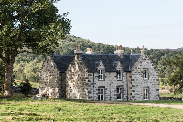 Killiehuntly Farmhouse in the Cairngorms offers a unique blend of Alpine chalet, Scandi-chic and Scottish tradition