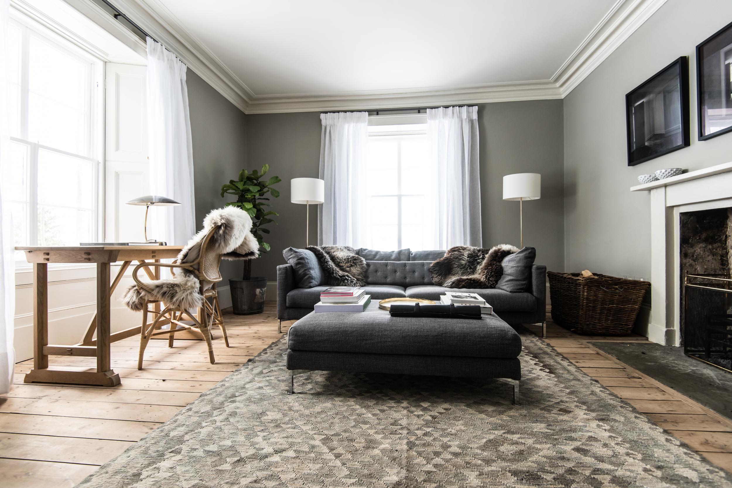 There's no tartan at Killiehuntly, with interiors instead rendered in simple but luxurious greys and taupes