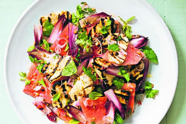 As one of the deli's most popular summer dishes, feta is swapped for haloumi and is a great barbecue salad