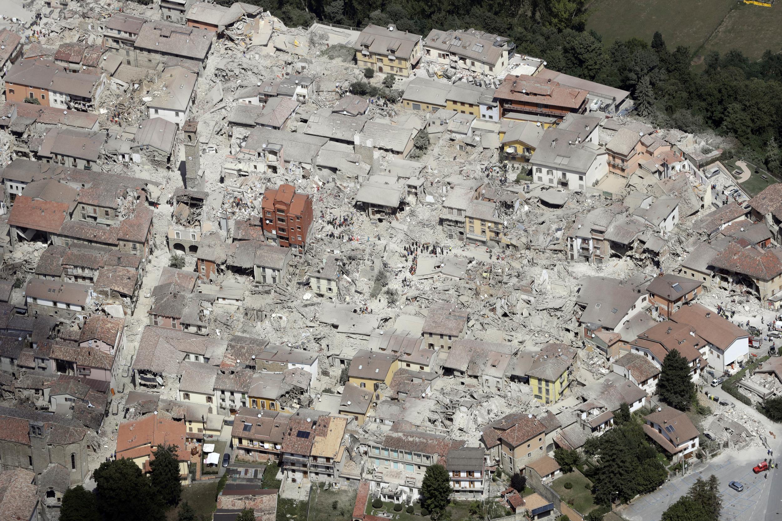 The mayor of Amatrice said: 'The town isn't here anymore'