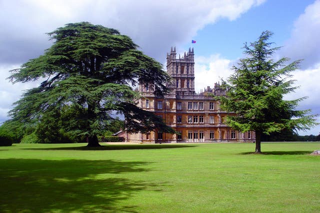 Highclere Castle, more commonly known these days as Downton Abbey