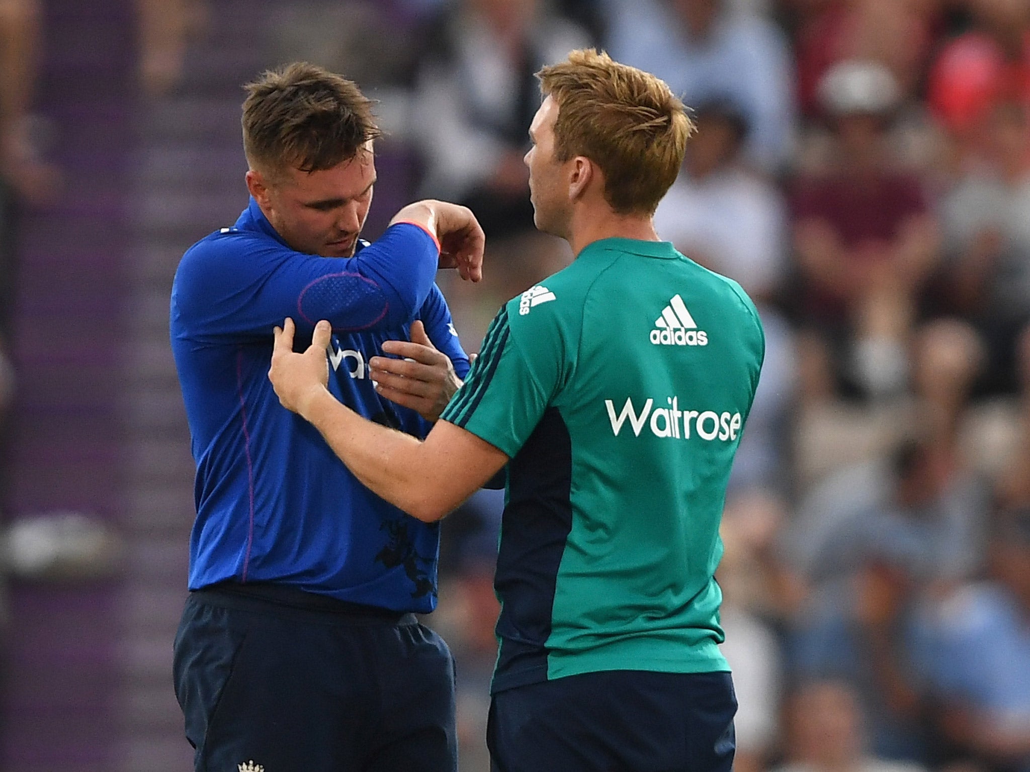 Jason Roy needed treatment after suffering from dizzying