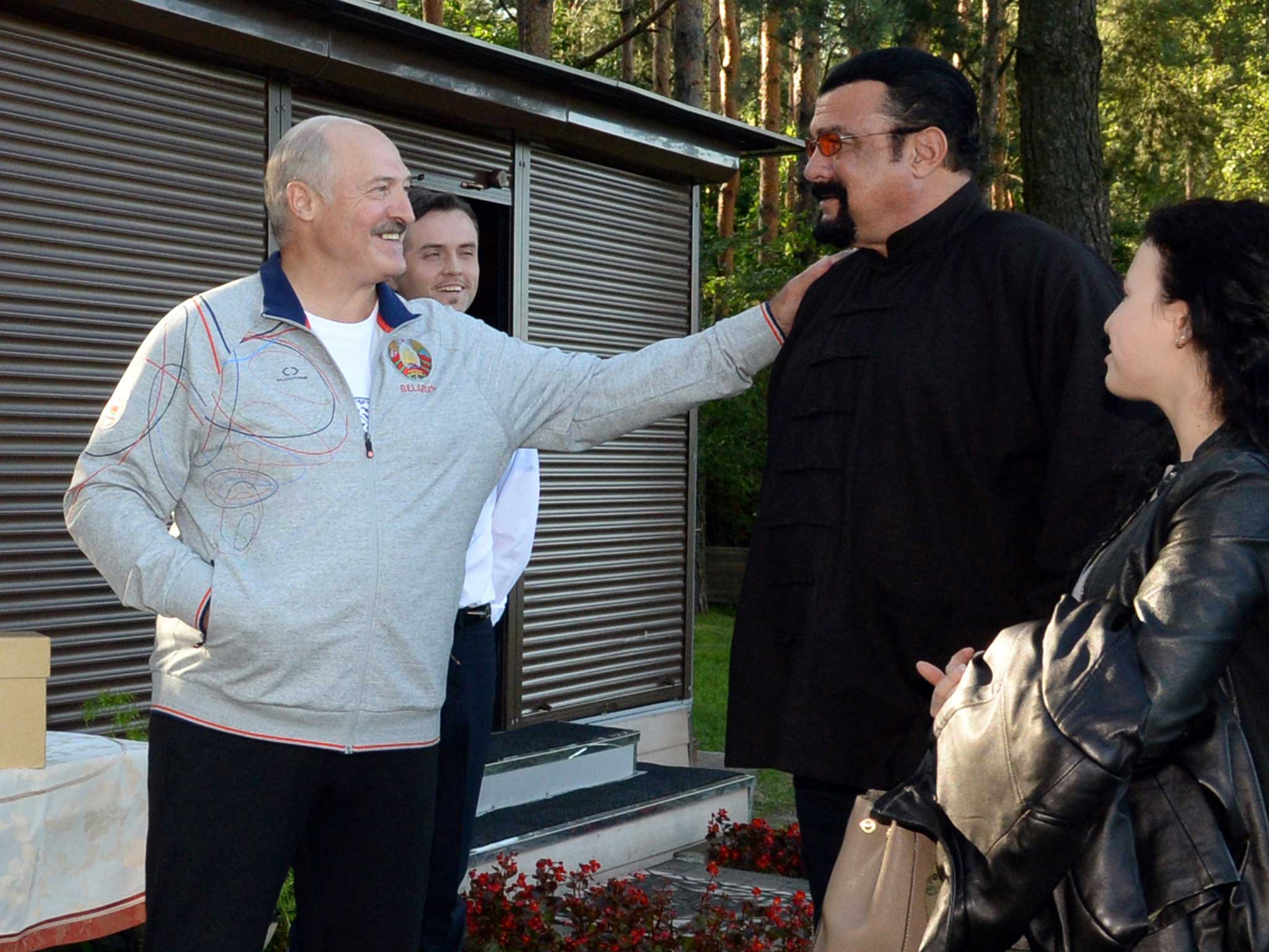 Belarusian President Alexander Lukashenko, known as the last dictator of Europe, welcomes Seagal