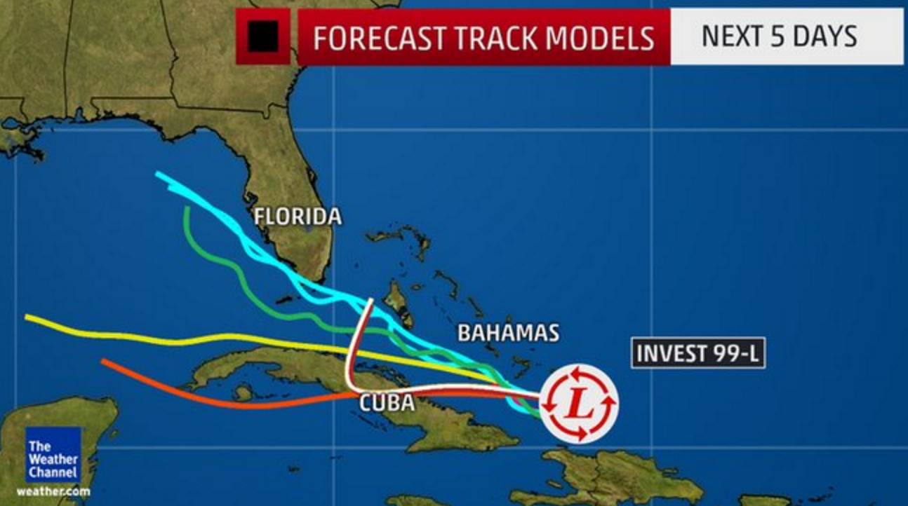 The weather system currently known as Invest 99-L could hit South Florida as a hurricane late on Sunday