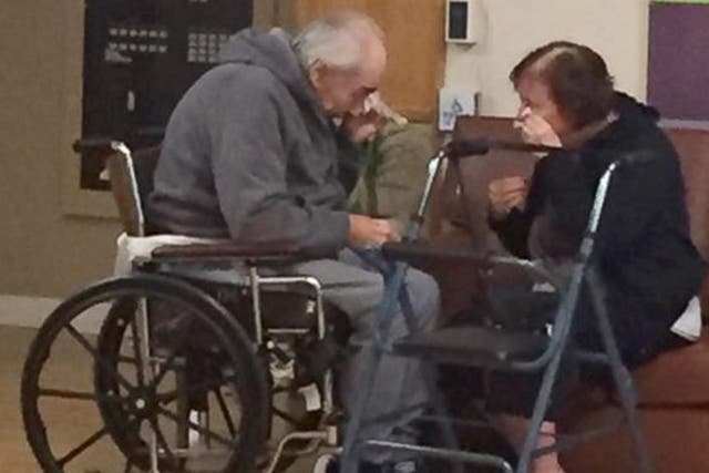 The couple burst into tears every time they visit each other 