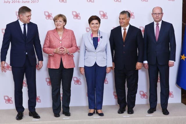 The leaders of Slovakia, Germany, Poland, Hungary and the Czech Republic met in Warsaw on 26 August