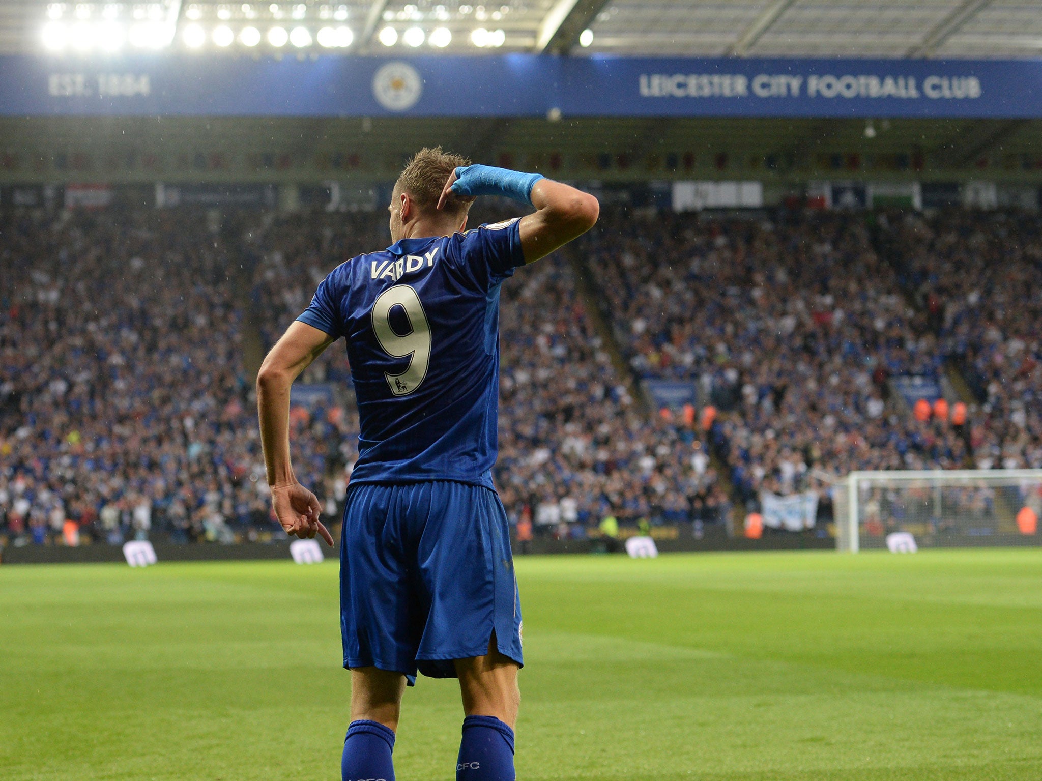 Jamie Vardy got off the mark with his first goal of the new season