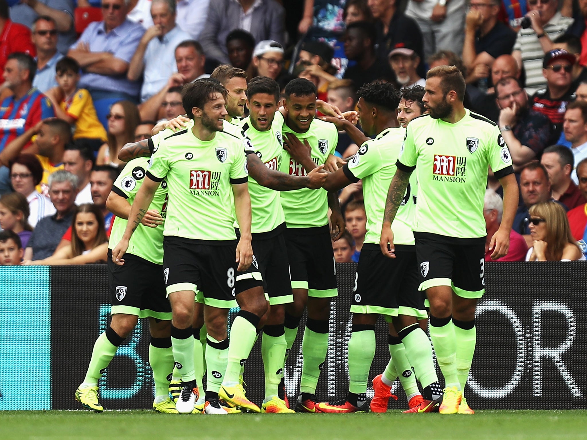 Bournemouth celebrate King's early opening goal