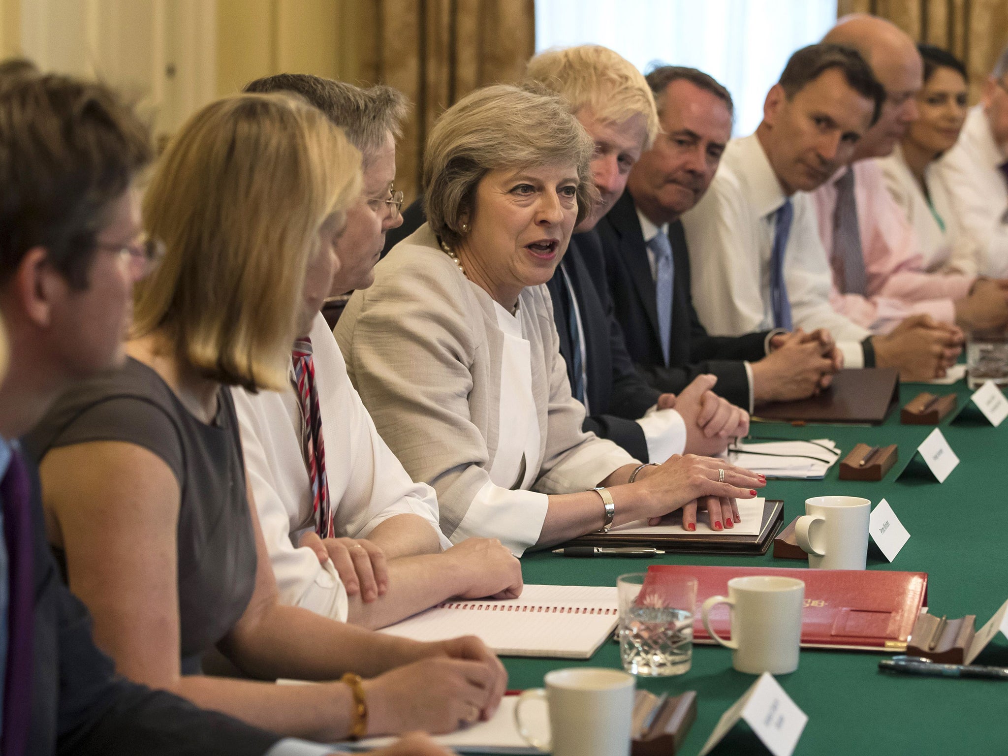 Image result for theresa may cabinet in disarray