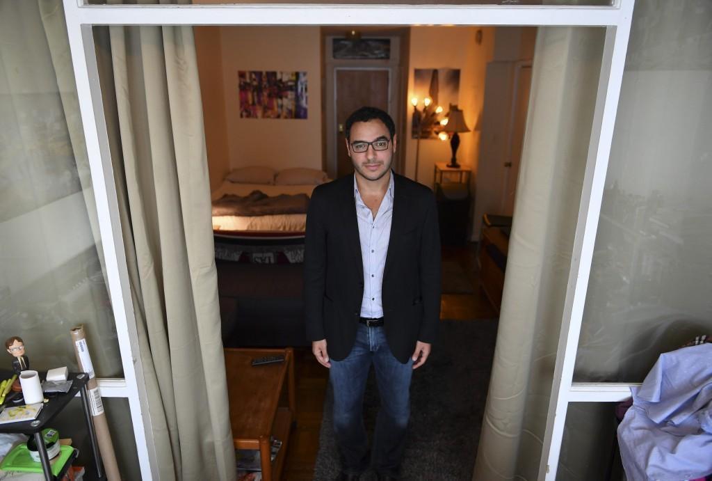 Amr Arafa is photographed at his apartment in Washington.