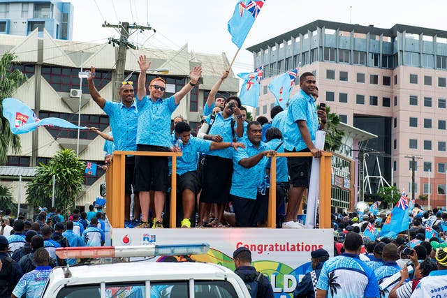 Ben Ryan and the Fiji national team were received as national heroes on return from Rio