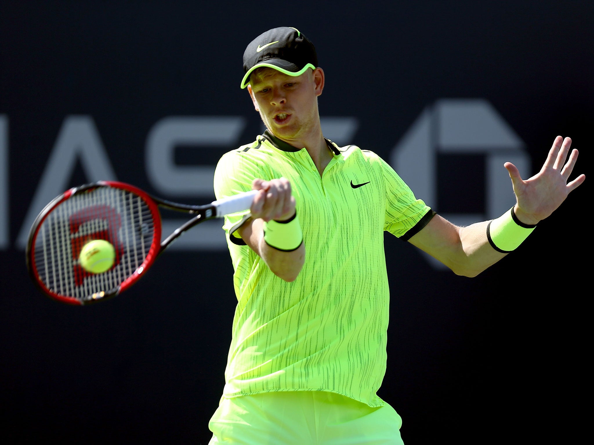 Edmund's booming forehand proved particularly destructive