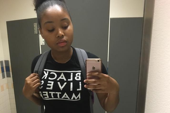 Mariah Havard, 15, was told to remove her Black Lives Matter T-shirt before a school photo