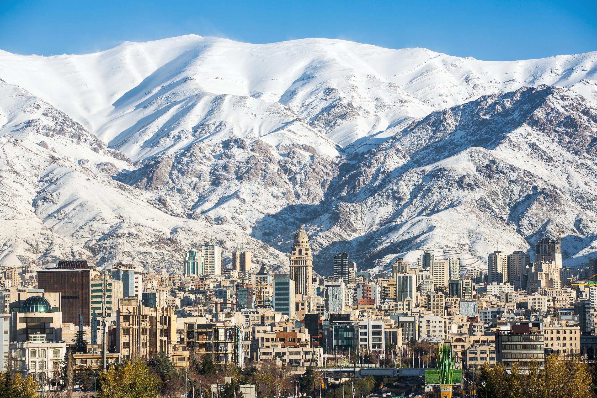 Tehran's skyline in winter - when not obscured by heavy pollution from its traffic-choked roads