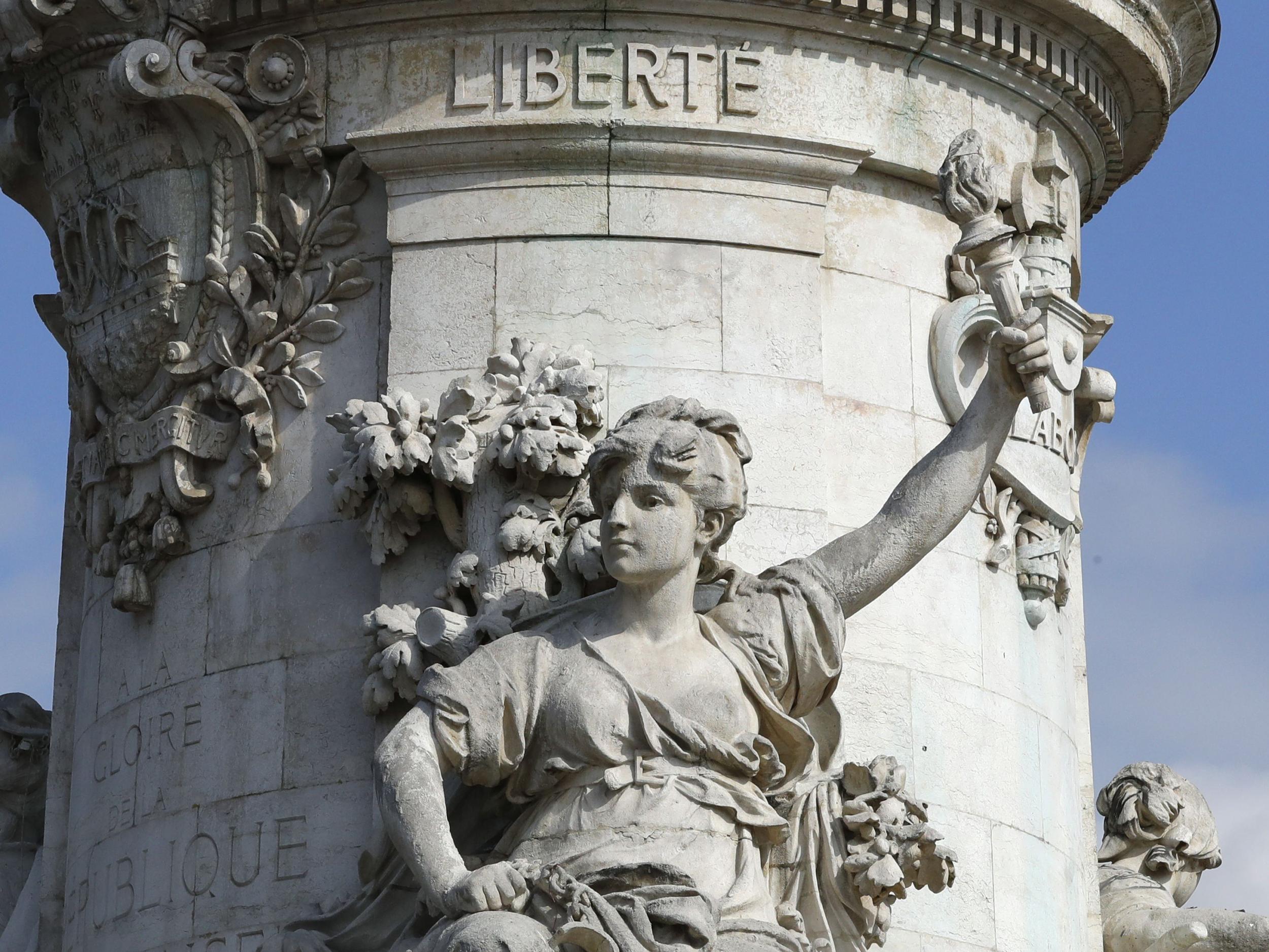 The Marianne monument at Place de la Republique in Paris
