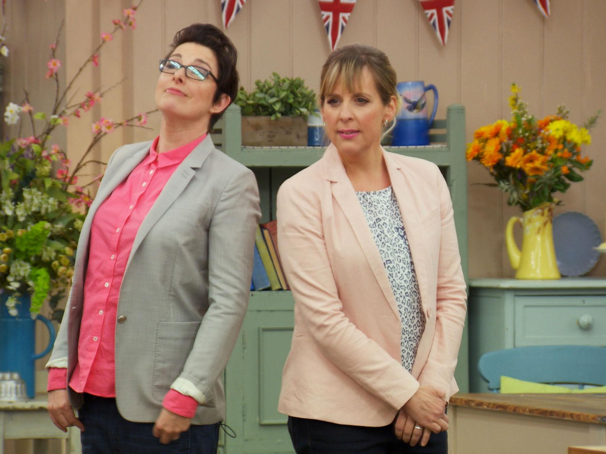 Mel Giedroyc and Sue Perkins host The Great British Bake Off on BBC One