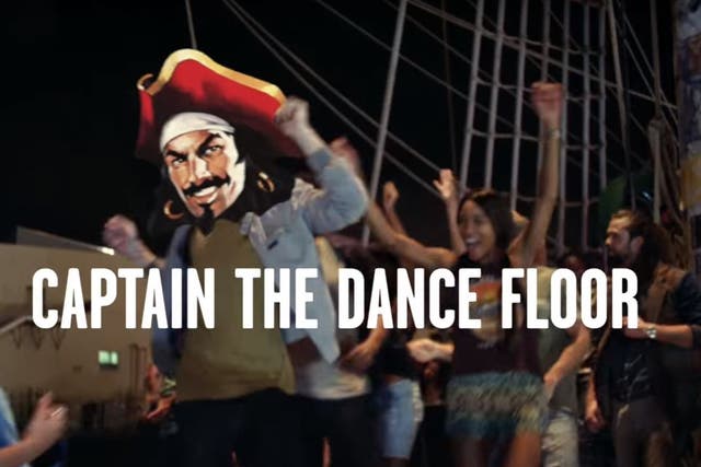 The advert showed a man with the face of the Captain Morgan character superimposed over his own