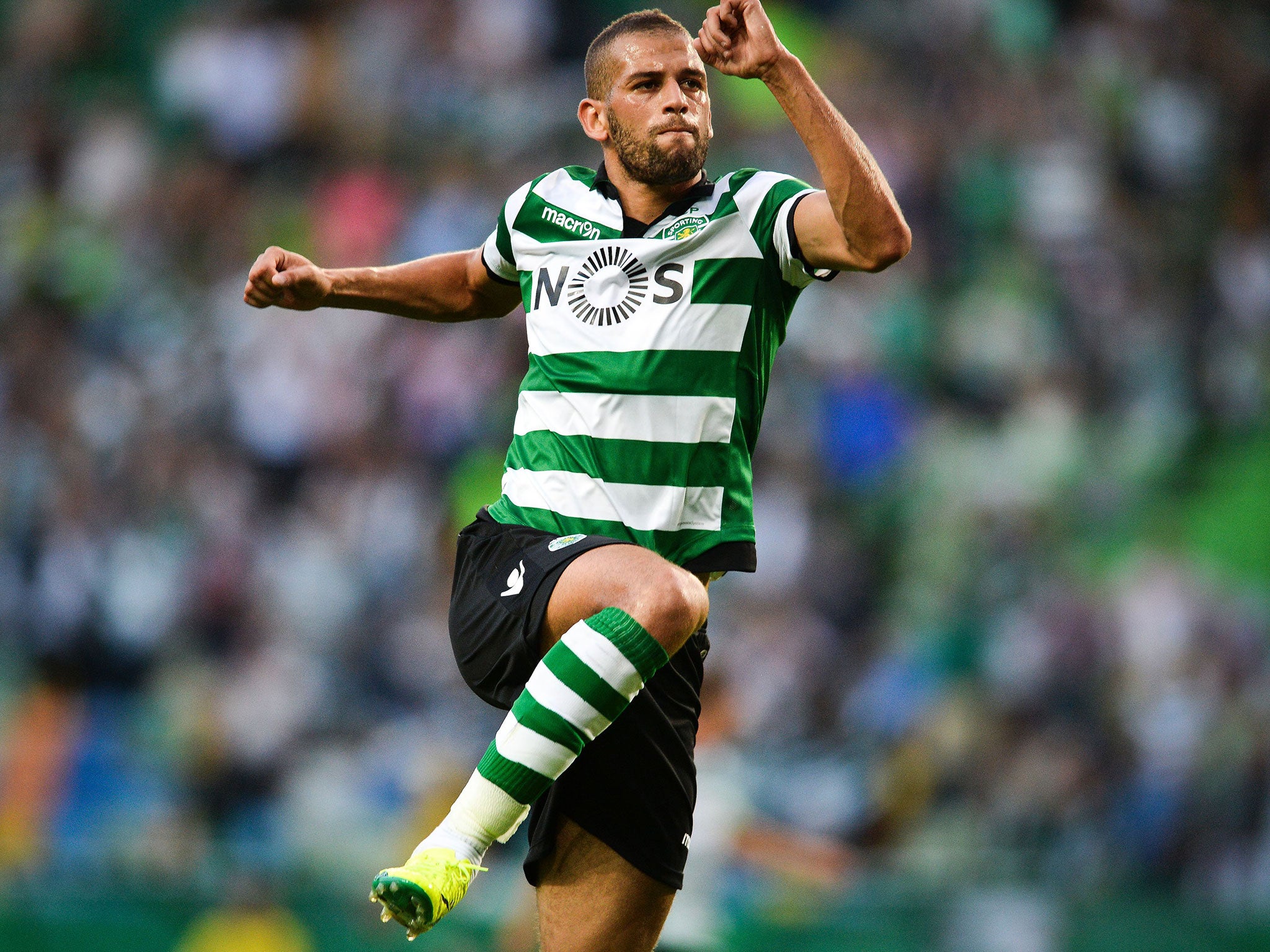 &#13;
Islam Slimani is expected to join Leicester from Sporting Lisbon &#13;