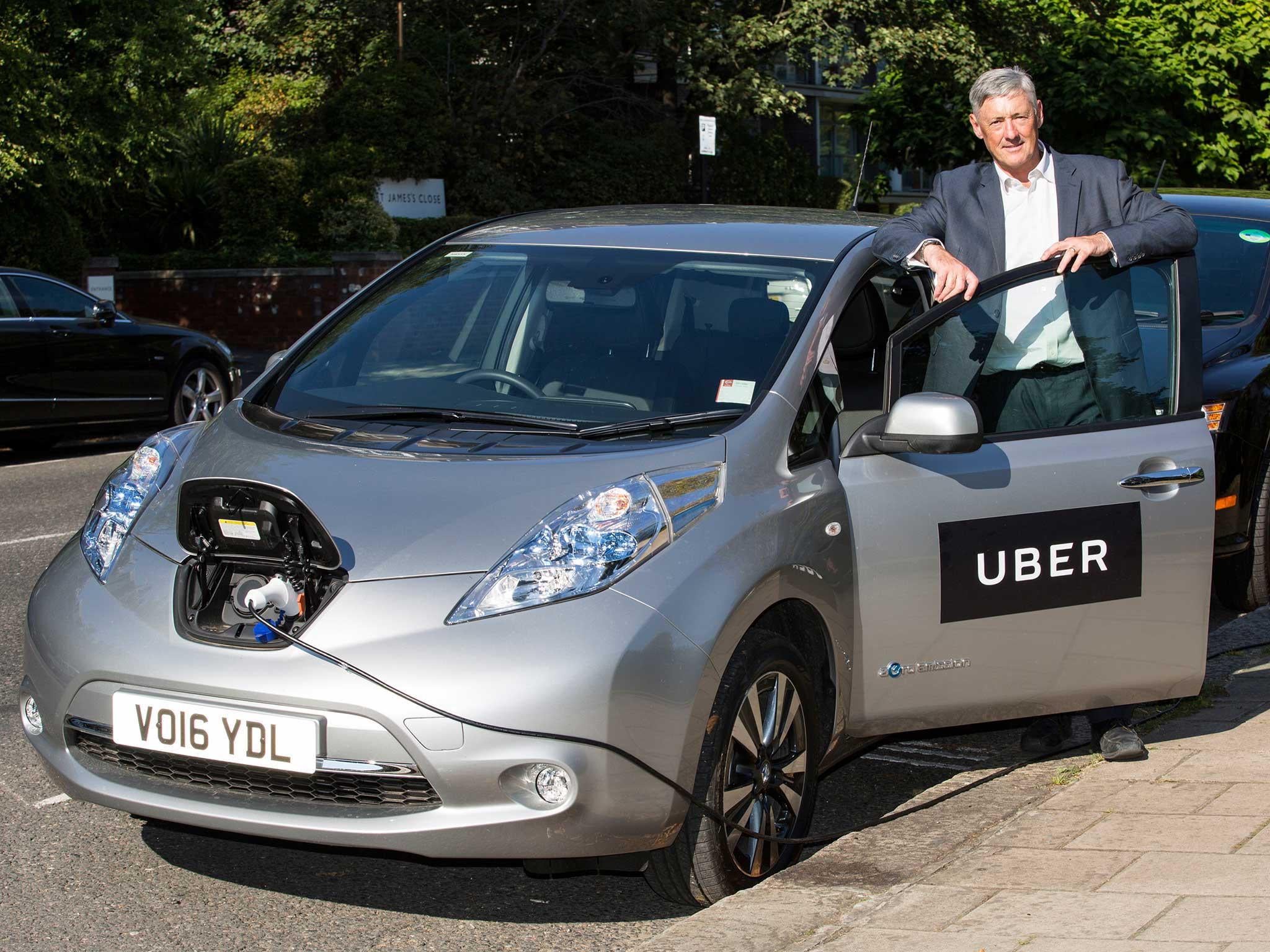 Uber introduces electric vehicles, letting people get picked up in