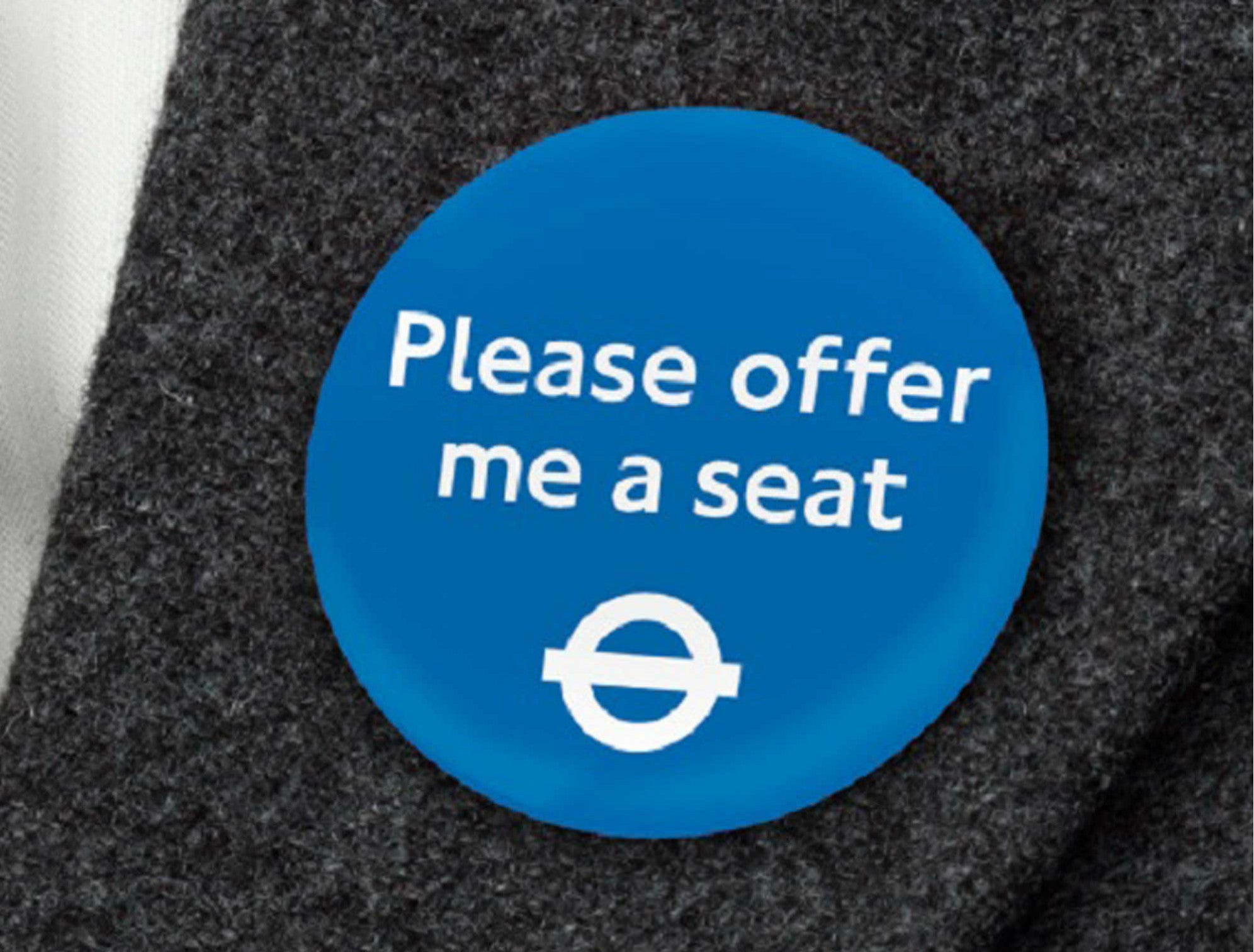 The badge has been created by TFL for passengers with hidden health conditions who need a seat on public transport