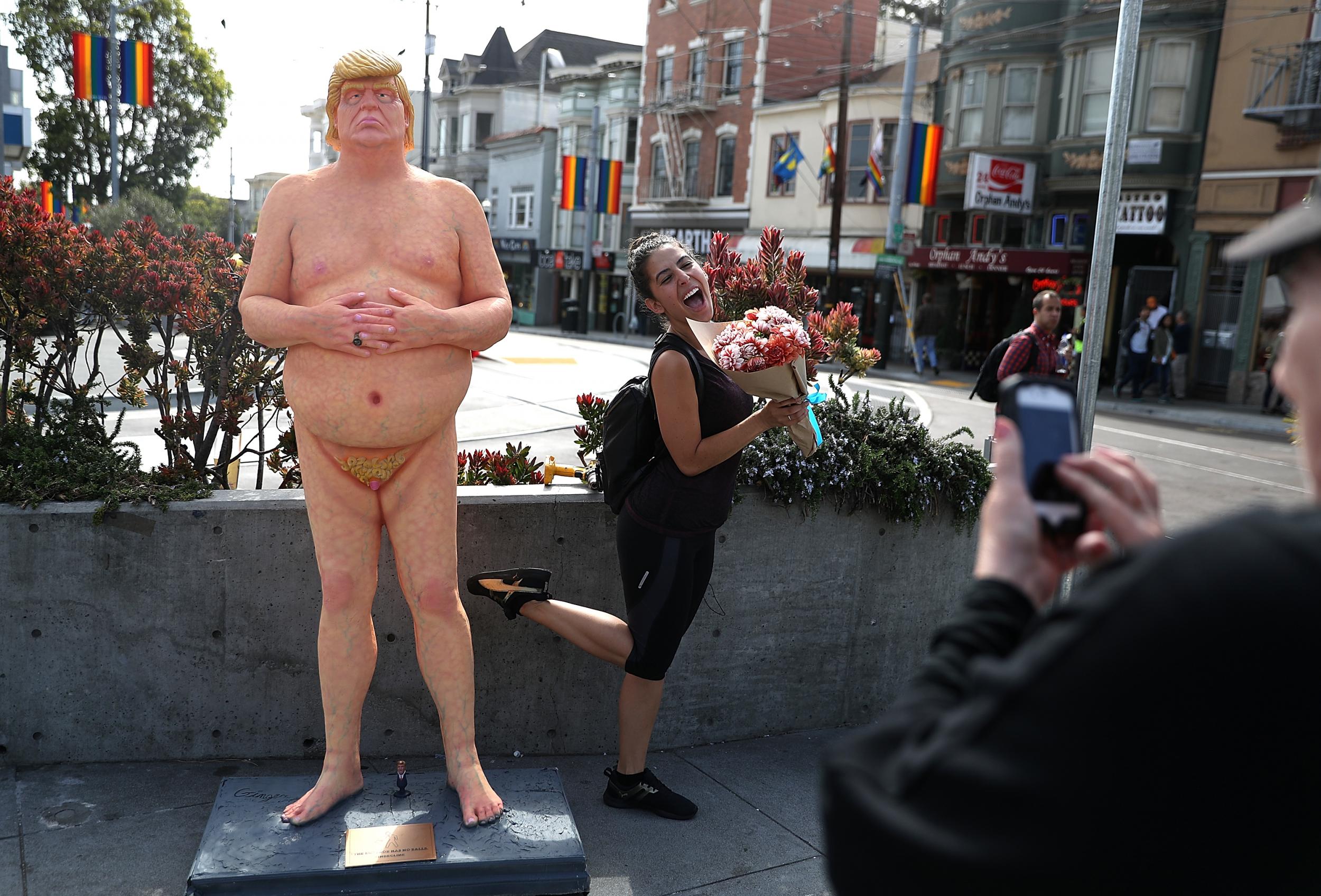 The statue, which sports an oversized rotund belly has just been sold for a whopping £18,000 at an auction by a mystery buyer