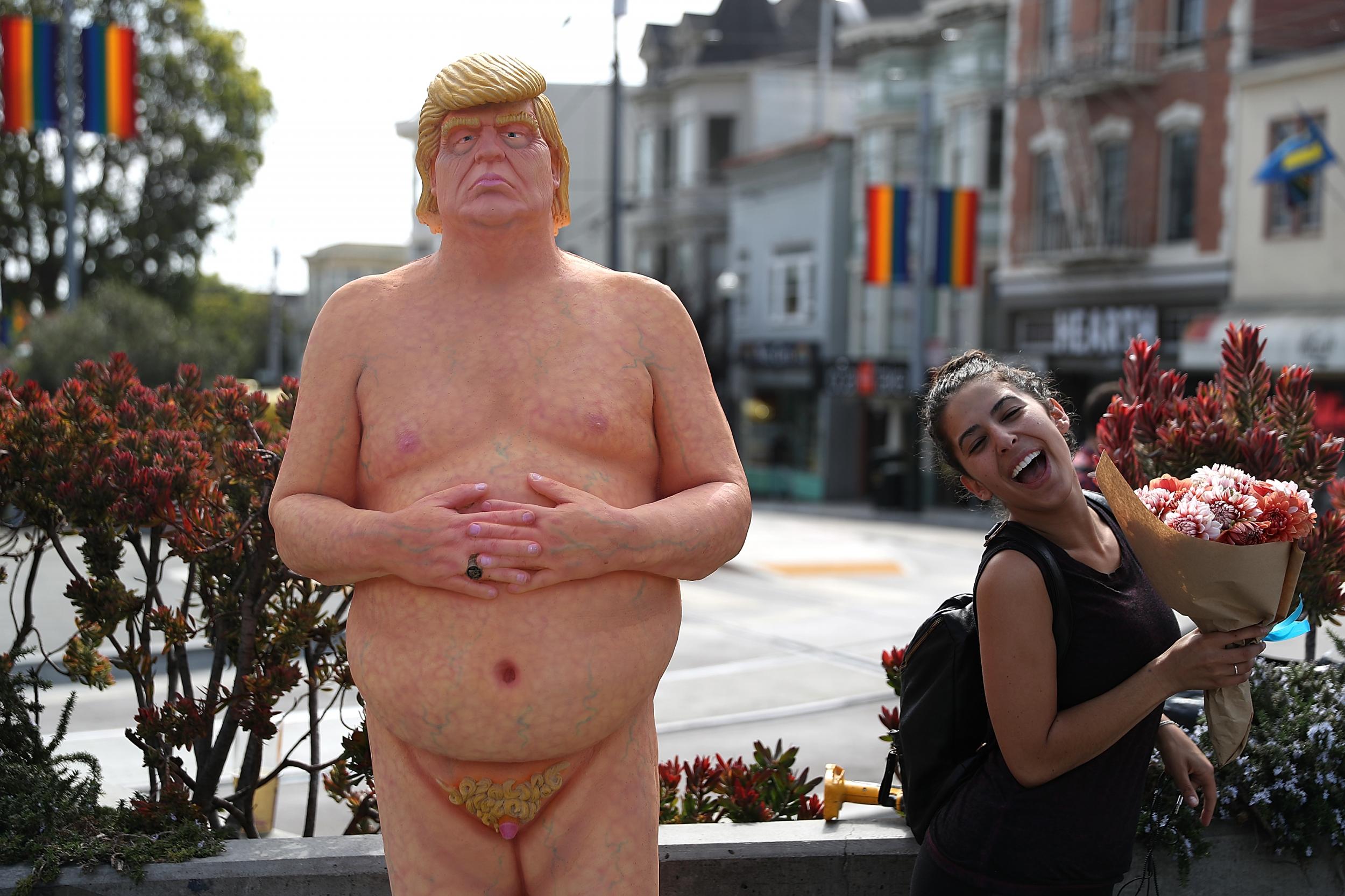 Naked Donald Trump statue expected to picture
