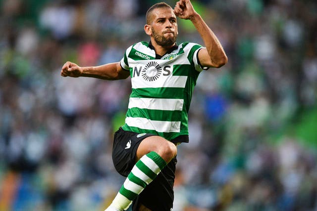 Islam Slimani is a club-record signing for Leicester City