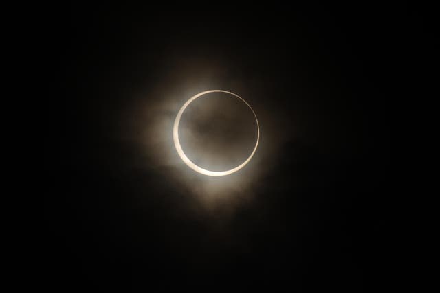 Annular Solar Eclipse is observed on May 21, 2012 in Tokyo, Japan