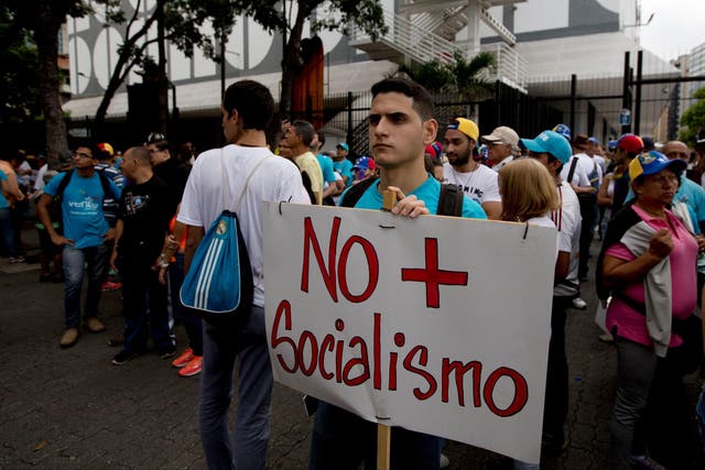 The protesters want to force a recall vote of President Maduro