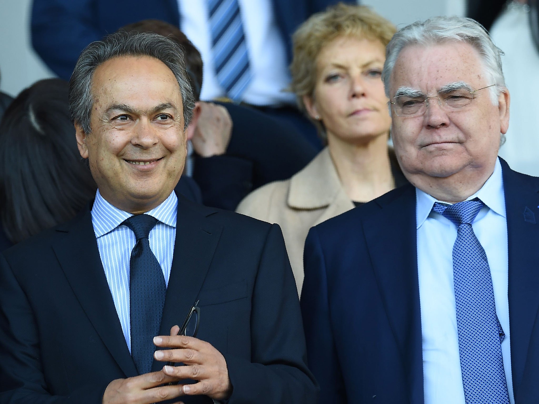 Moshiri, left, with fellow co-owner Bill Kenwright