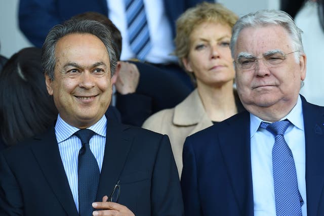 Moshiri, left, with fellow co-owner Bill Kenwright