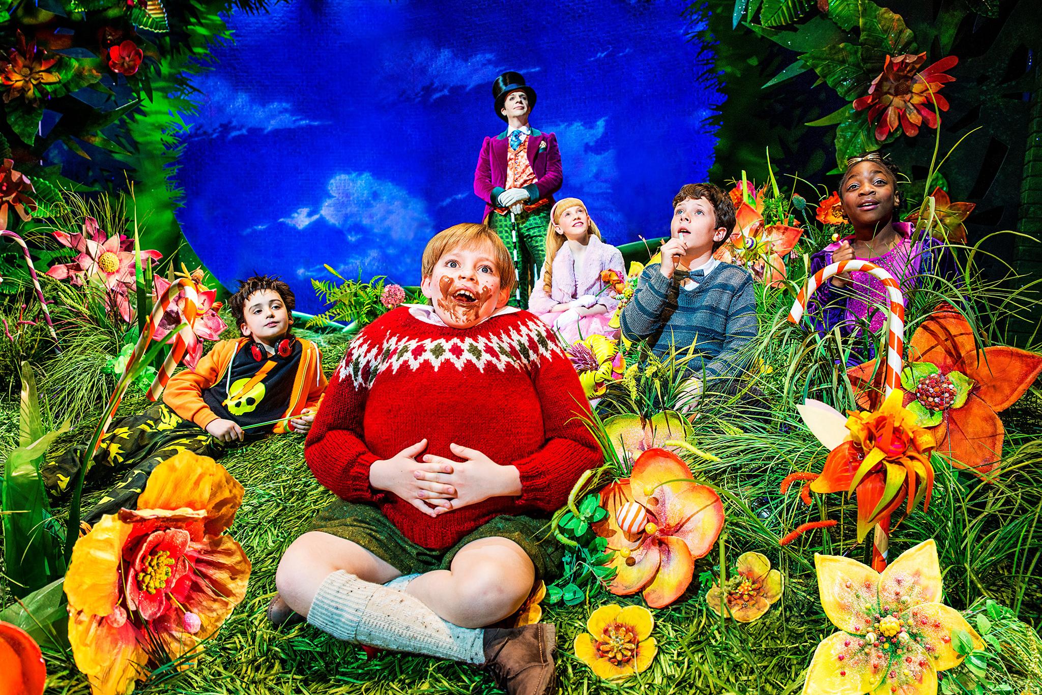 Augustus Gloop in the Charlie and the Chocolate Factory musical