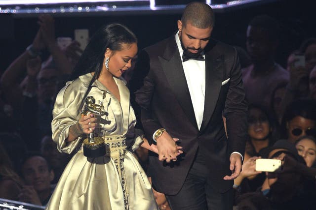 Rihanna and Drake at the MTV VMAs