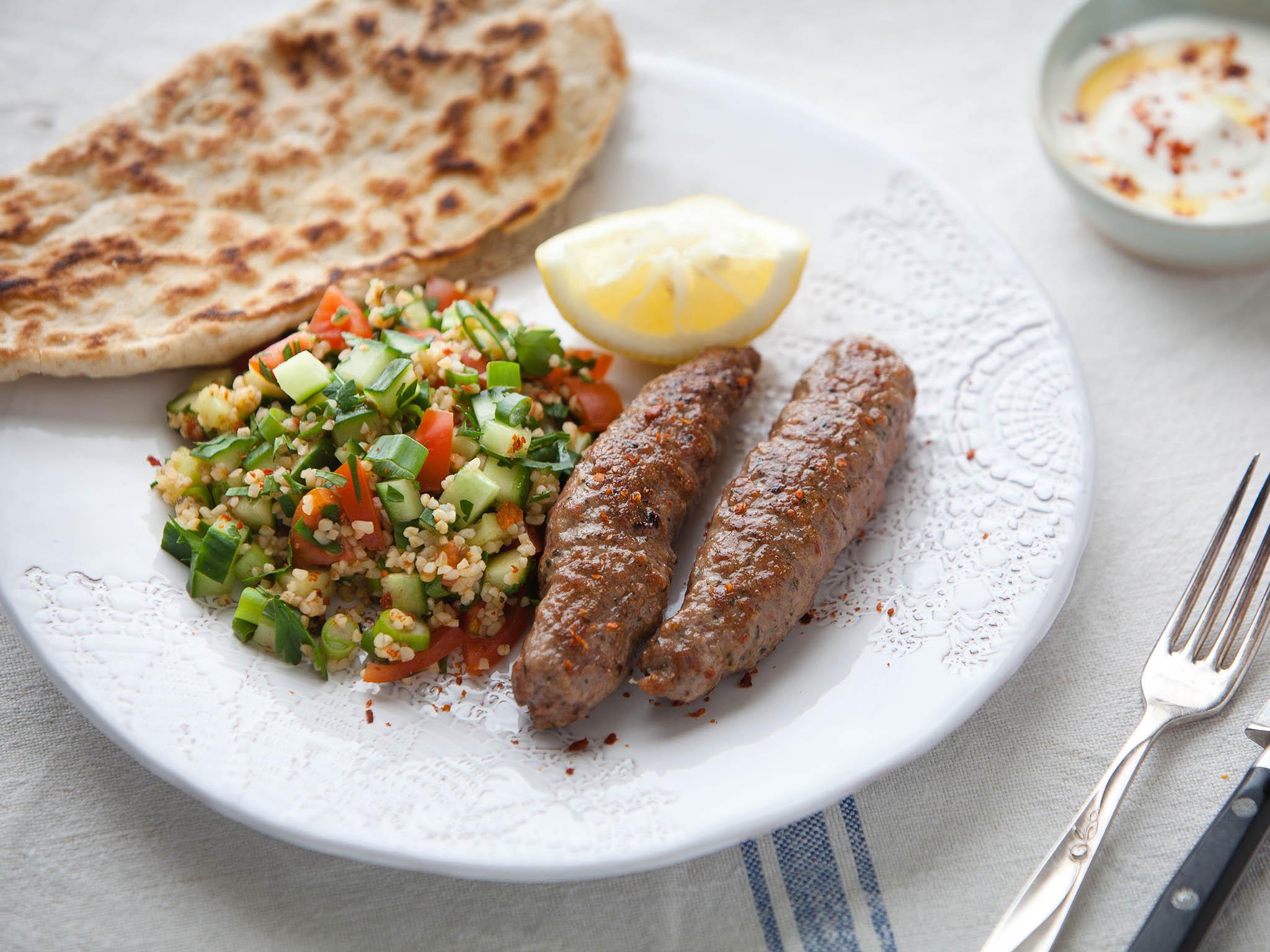 The goat kofte is best served immediately after cooking while it is still warm