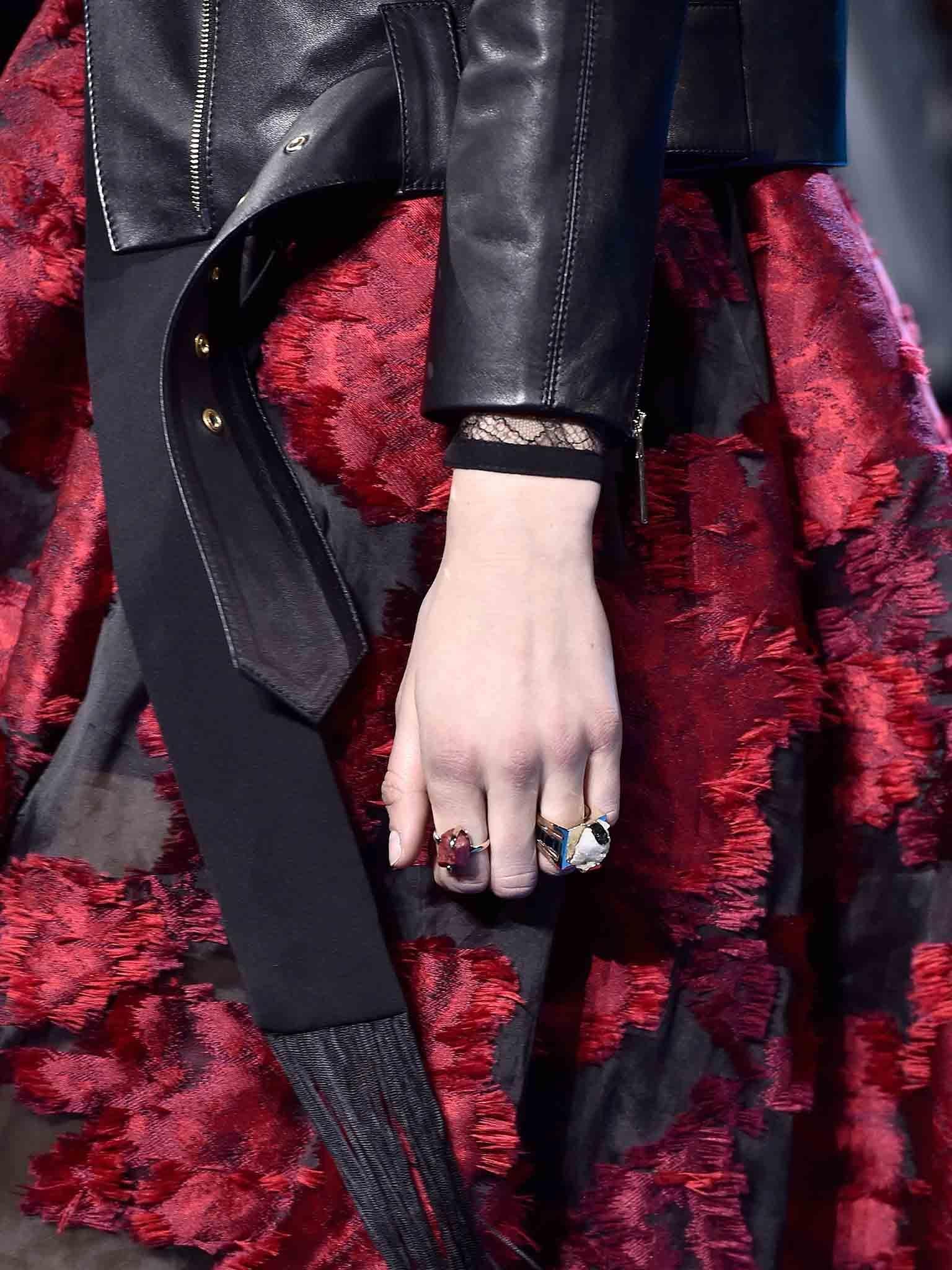 Elie Saab Autumn Winter 2016 line shows a different kind of rock for your ring finger (Getty)