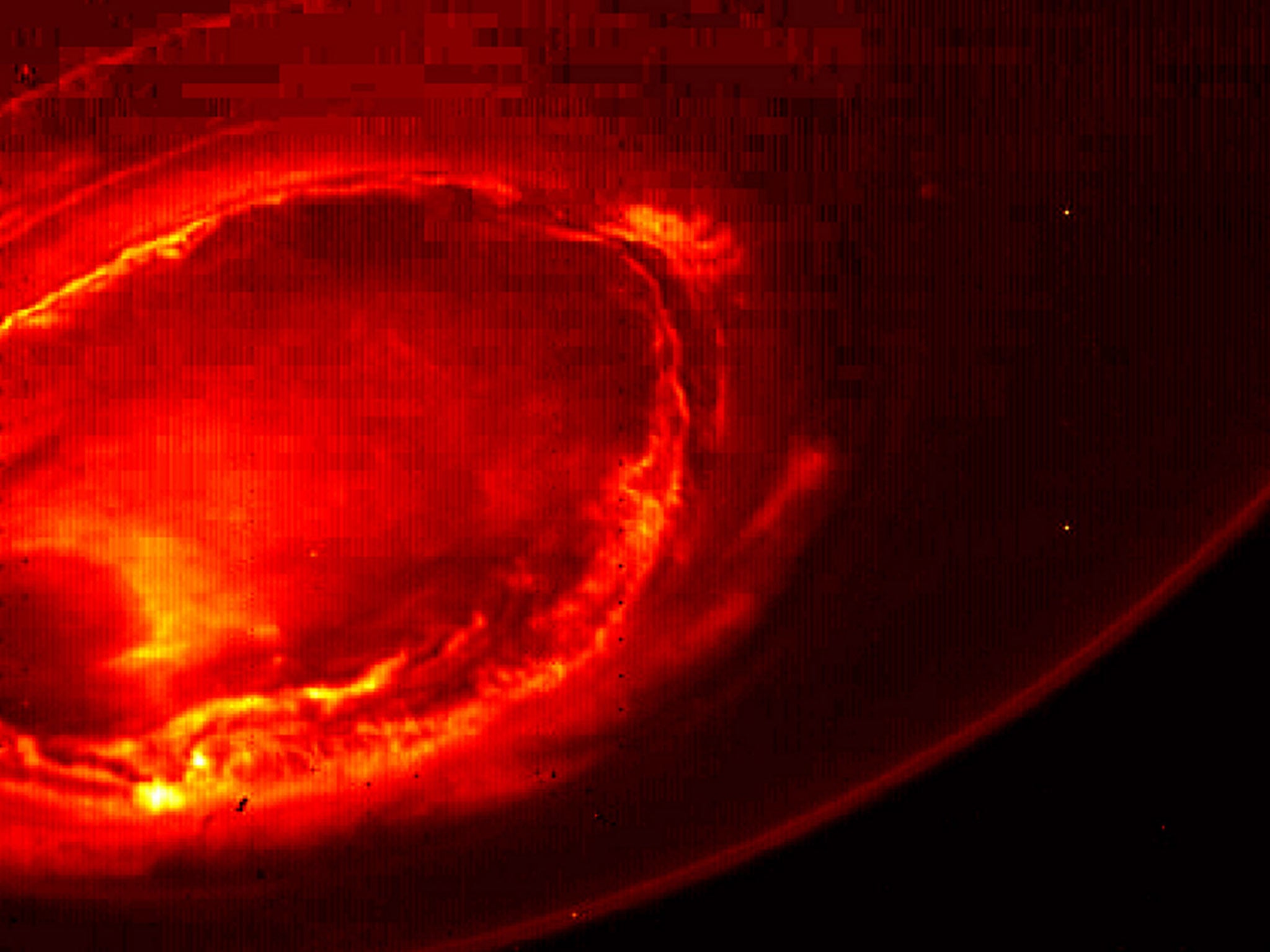 An infrared image of the southern aurora of Jupiter