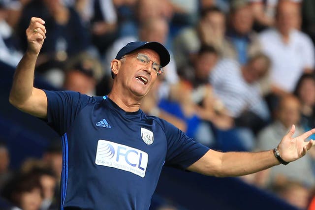 Tony Pulis has cut a frustrated figure on the side-lines