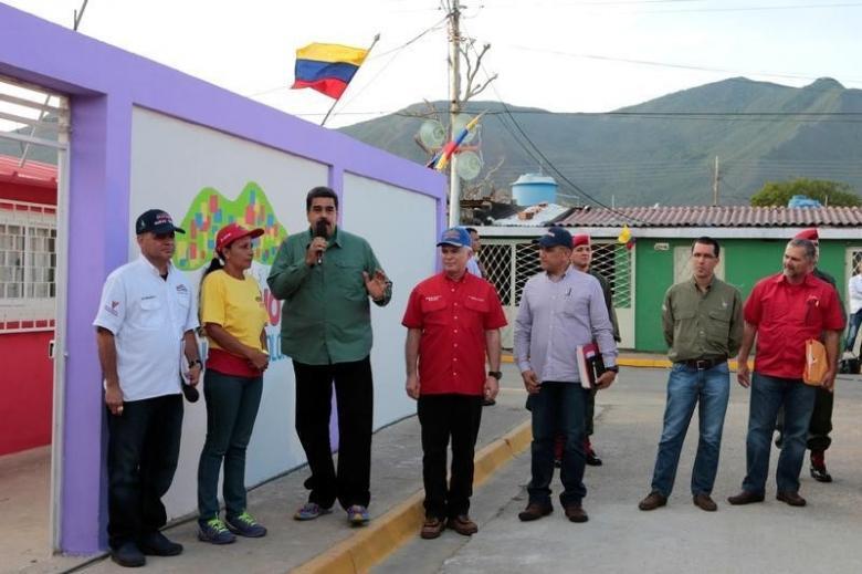 Mr Maduro had been visiting a state housing project