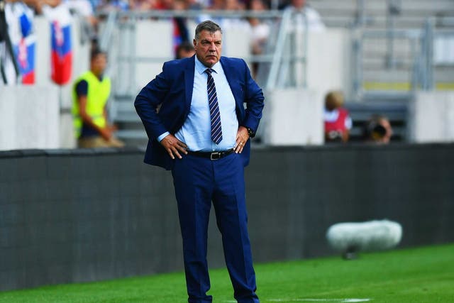 Sam Allardyce watches on from the side-lines