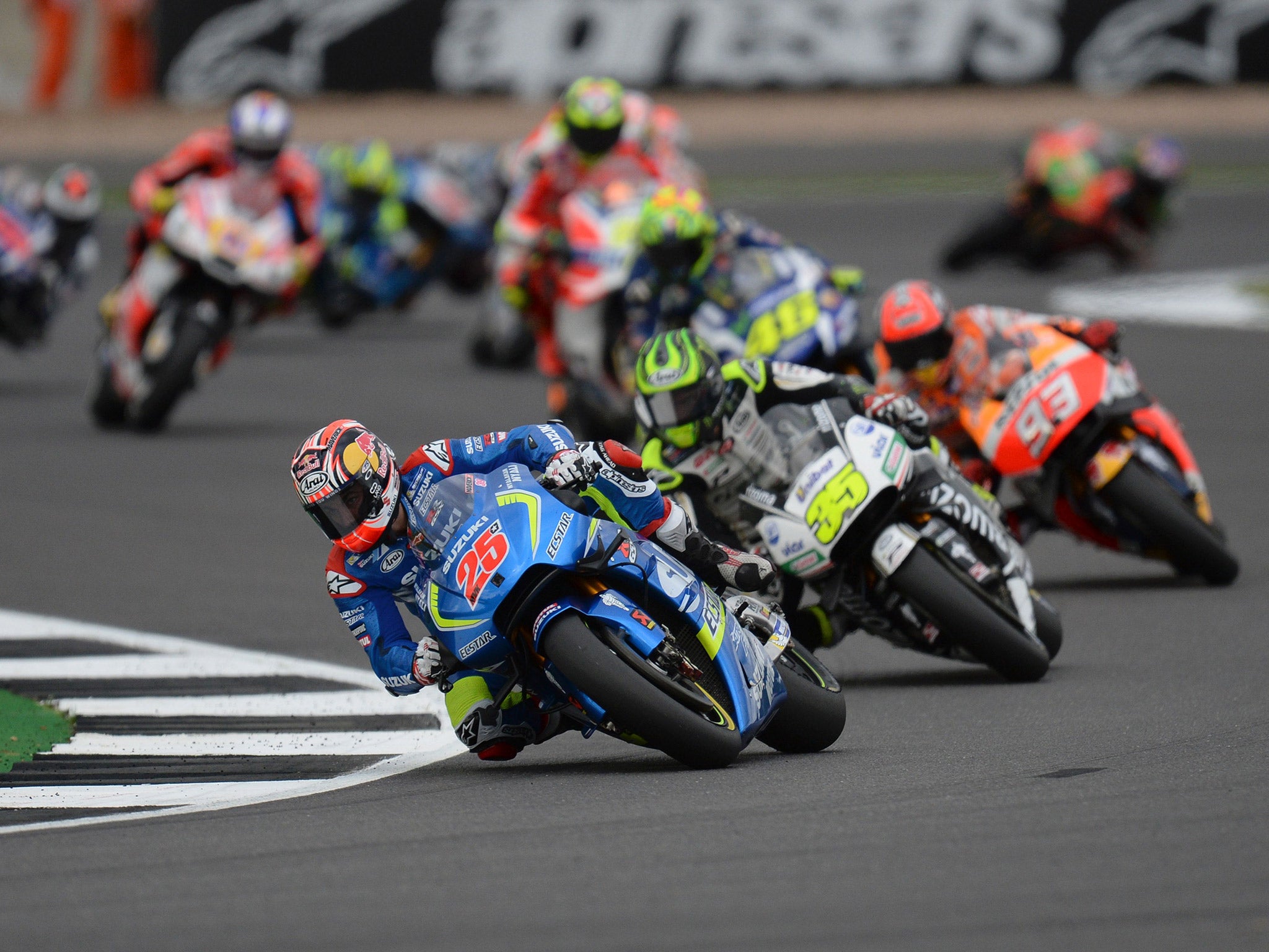 Maverick Vinales hit the front on the opening lap and never looked back