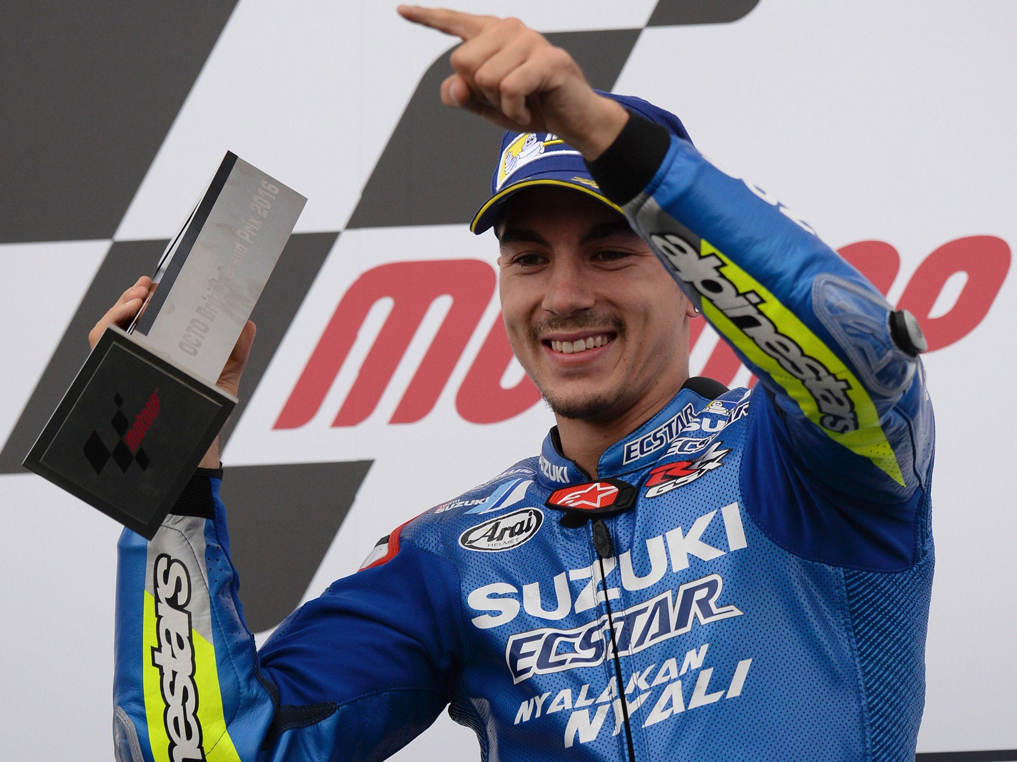 Vinales celebrates his first victory in MotoGP
