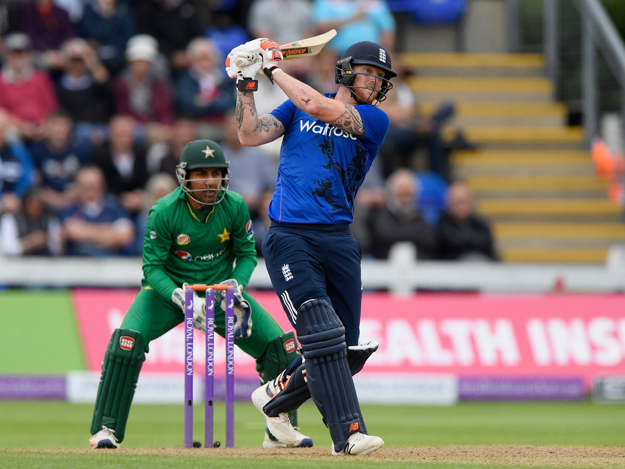 Stokes hit a career-best 75 for England