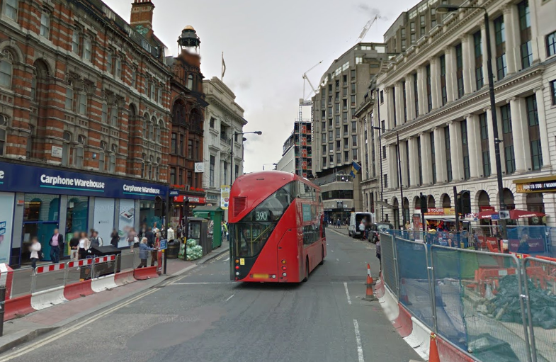 The alleged incident took place near Tottenham Court Road station