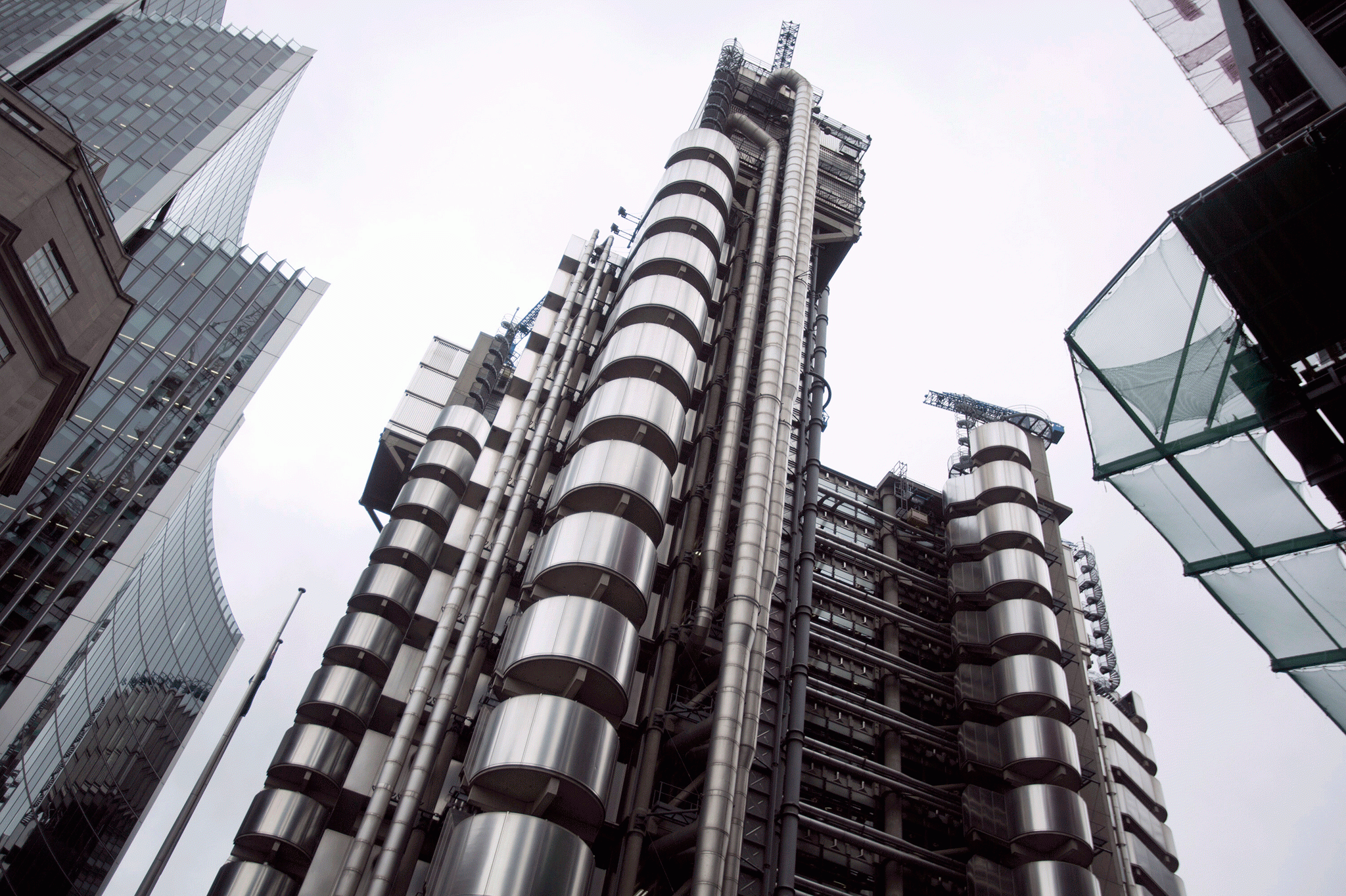 The iconic Richard Rogers-designed Lloyds of London building in the City