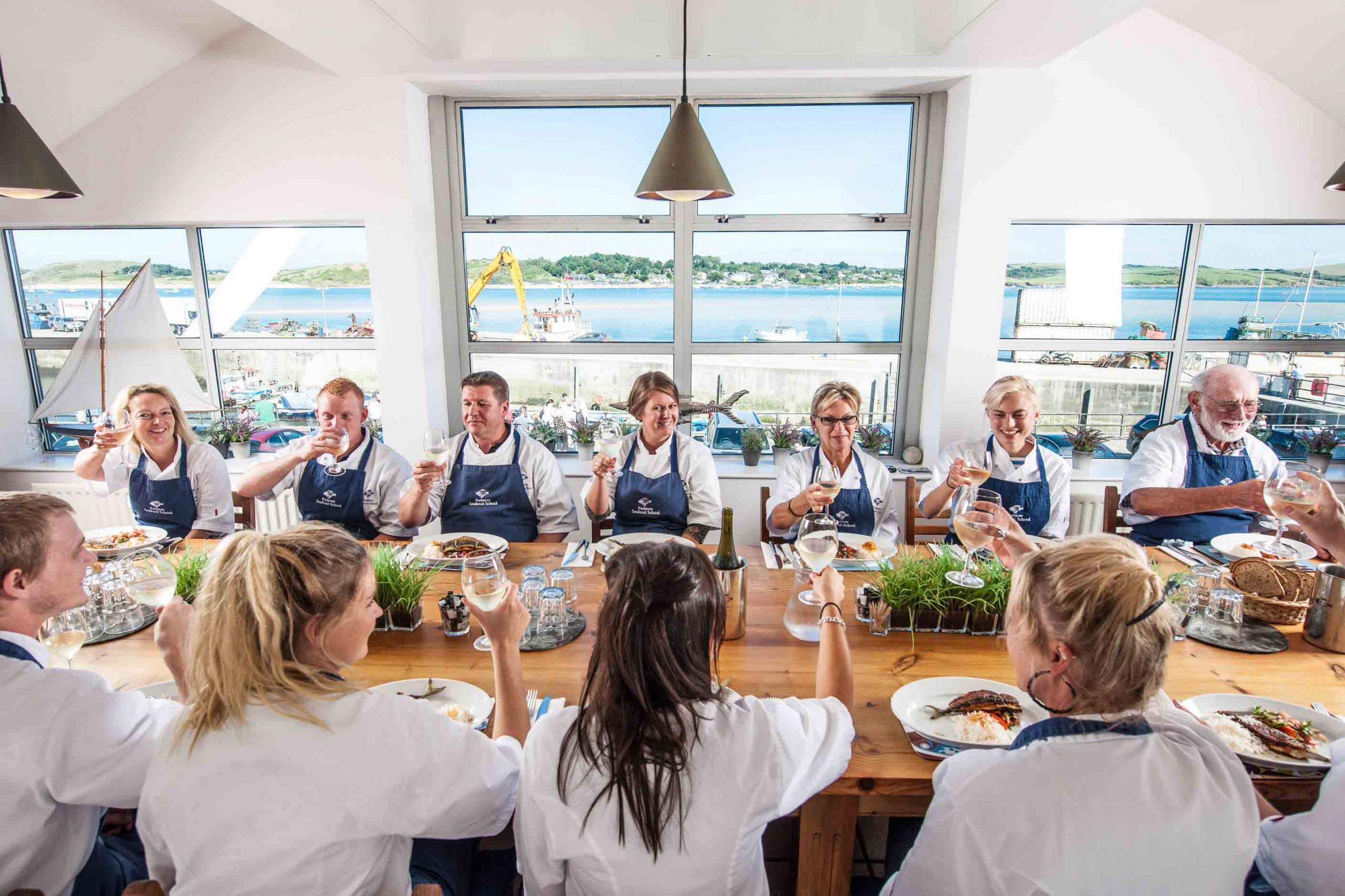 Raise a glass at Rick Stein's seafood school