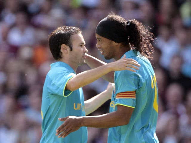 Andres Iniesta revealed how Ronaldinho inspired Barcelona to an El Clasico win